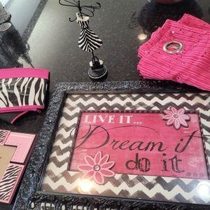 Hot Pink & Zebra Room Decor